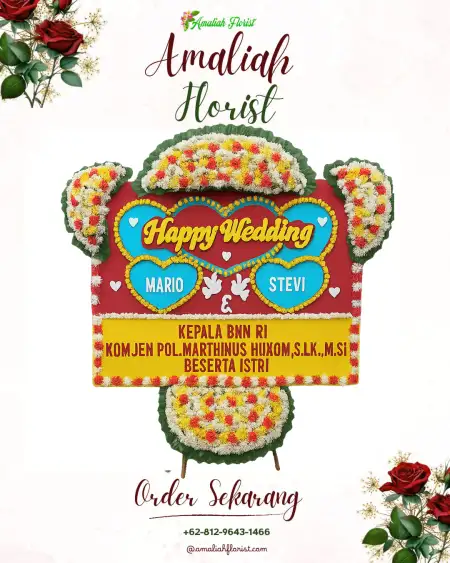 Papan Bunga Pernikahan Brabo